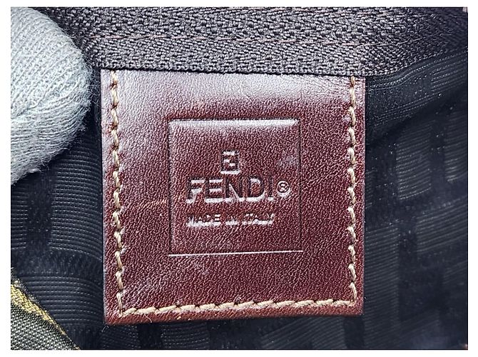 Borsa Baguette Fendi Zucca Zucchino Marrone - vista 4