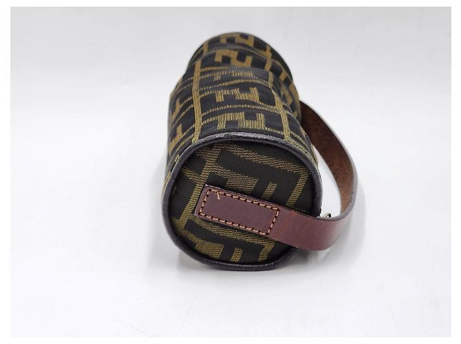 Borsa Baguette Fendi Zucca Zucchino Marrone - vista 7