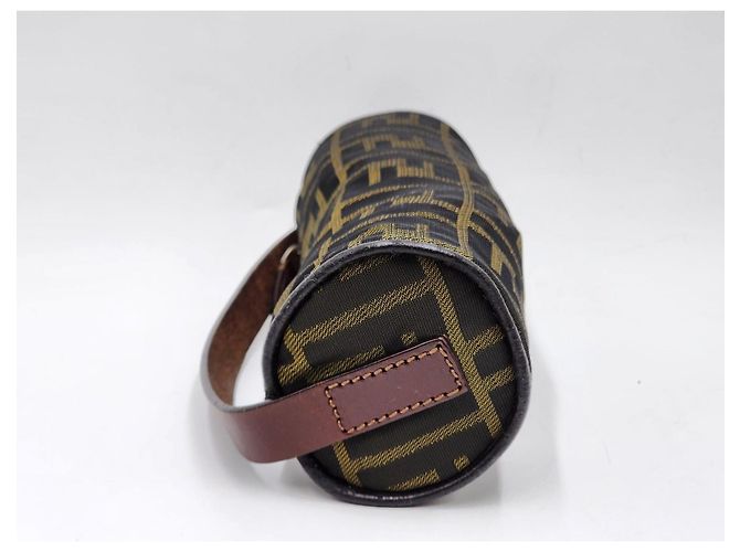Borsa Baguette Fendi Zucca Zucchino Marrone - vista 8
