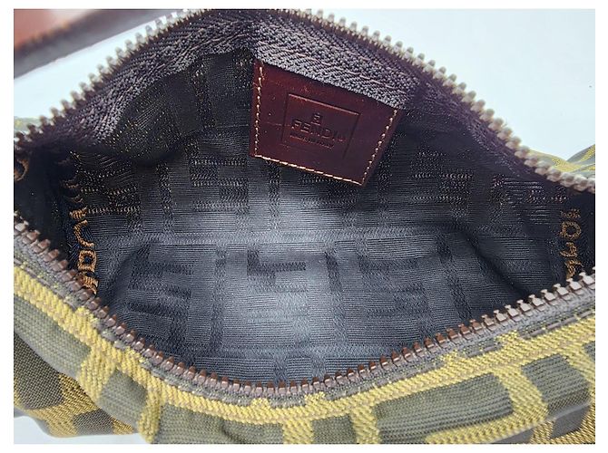 Borsa Baguette Fendi Zucca Zucchino Marrone - vista 9