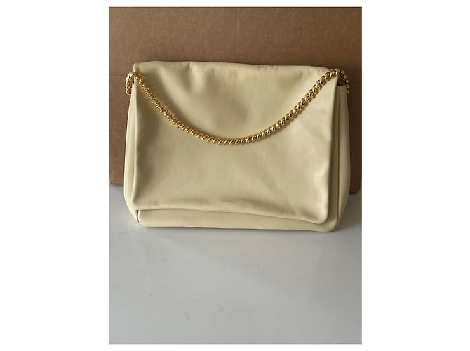 Autre Marque Bolsa de ombro Neous em couro creme Cru - vista 2
