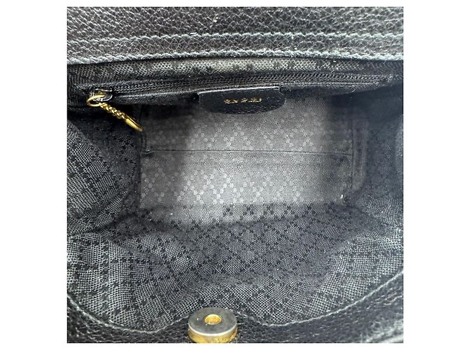 Borsa a tracolla in suede piccola Gucci Bamboo Nero - vista 16