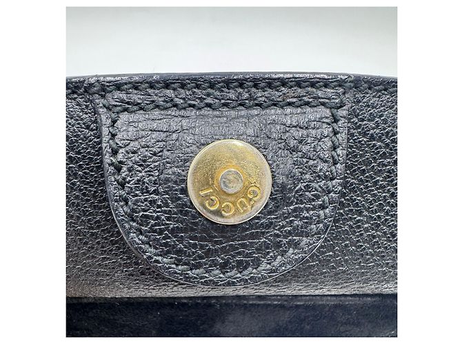 Borsa a tracolla in suede piccola Gucci Bamboo Nero - vista 18