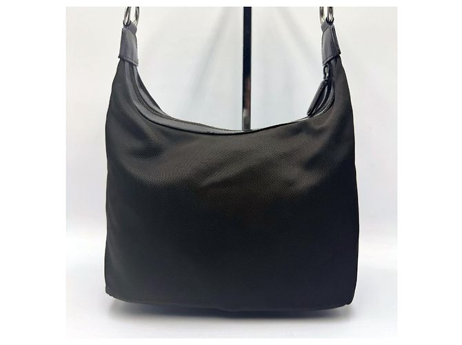 Gucci Diana Borsa a mano in nylon e bambù marrone scuro - vista 5