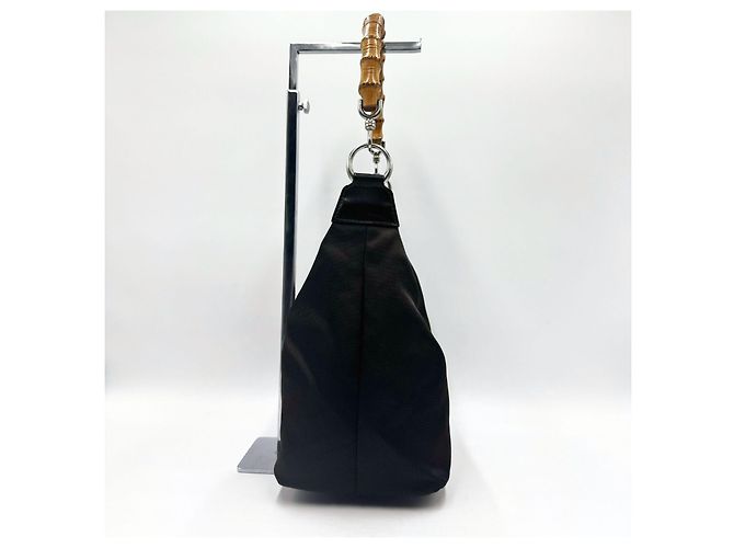 Gucci Diana Borsa a mano in nylon e bambù marrone scuro - vista 7