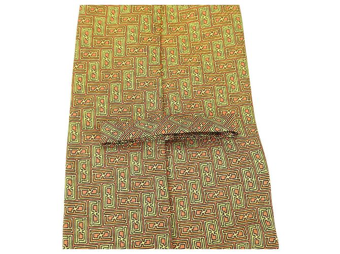 Gravata de seda Fendi marrom verde - vista 7