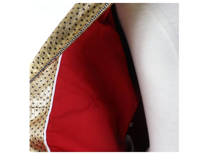 Gucci Lammleder Bomberjacke mit GUCCY-Logo Golden - Ansicht 5