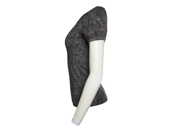 Autre Marque Diane von Furstenberg, top de lurex de leopardo Plata Gris - vista 4
