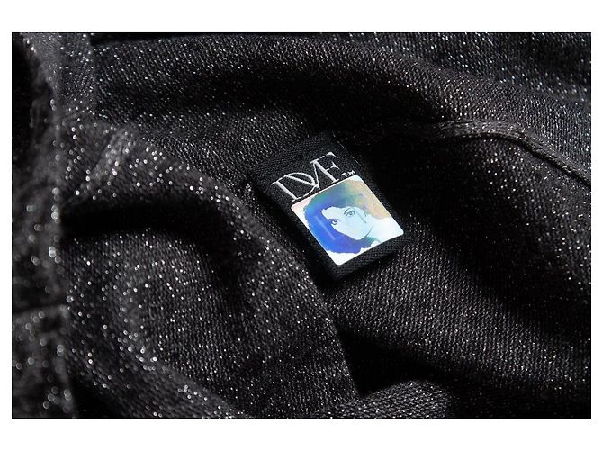 Autre Marque Diane von Furstenberg, top de lurex de leopardo Plata Gris - vista 5
