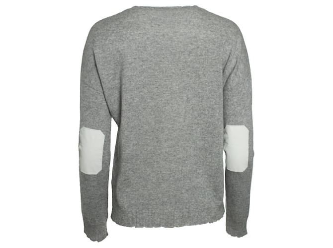 Zadig & Voltaire, grauer Strickpullover aus Kaschmir - Ansicht 3