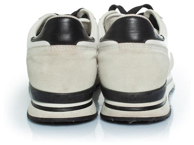 Hogan, sneaker H forte in bianco e beige - vista 6