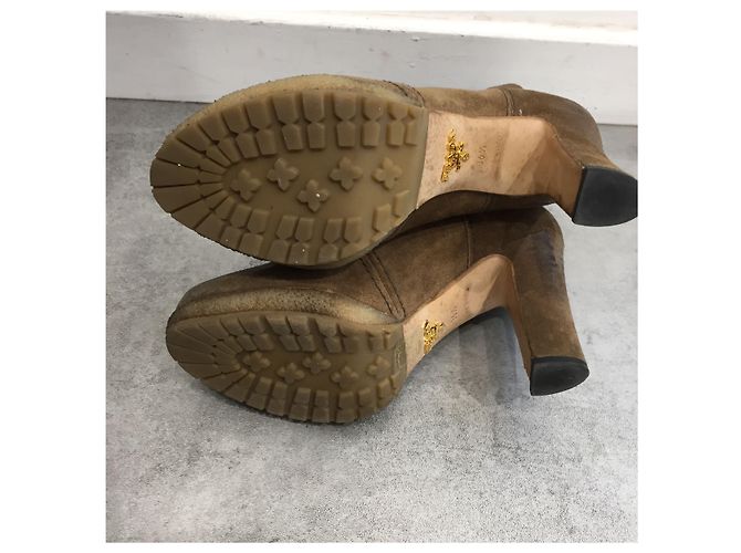 PRADA Botas de tornozelo T.EU 36.5 Camurça Bege - vista 5