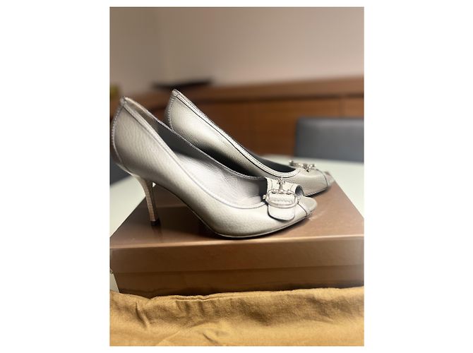 Gucci Absatzschuhe Grau Leder 38.5 - Ansicht 10
