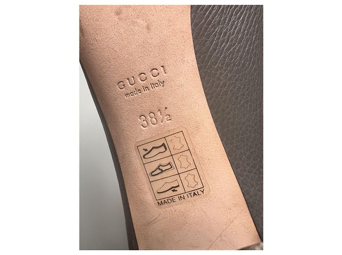 Gucci Absatzschuhe Grau Leder 38.5 - Ansicht 13