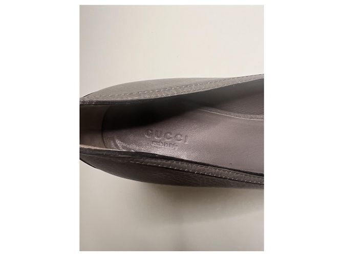 Gucci Absatzschuhe Grau Leder 38.5 - Ansicht 14