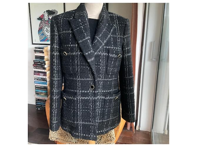 Blazer Sandro Nero Nocciola - vista 2