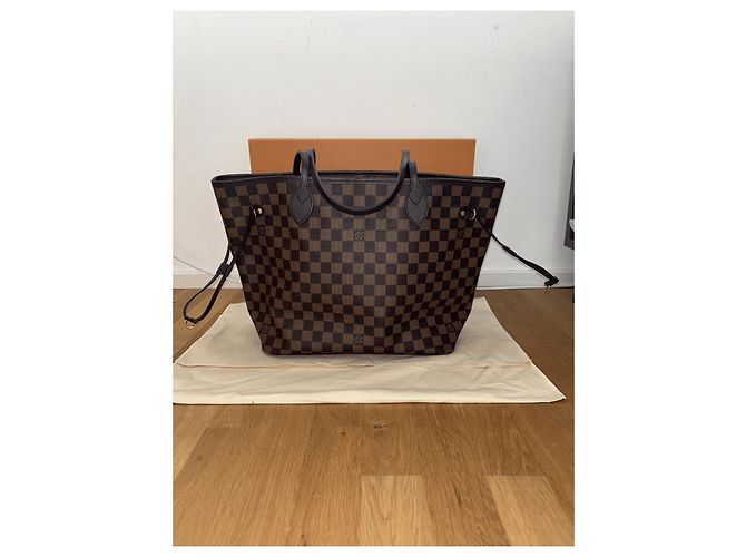 Louis Vuitton Neo Neverfull Damier Ebene MM Pivonie/Cherry Lining - New/Unused - M46987 Brown Red - view 2