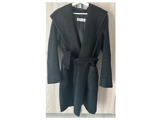 Abrigo Max Mara Rialto de camello negro - vista 2