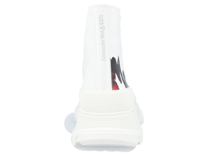 Alexander McQueen Tread Slick Boots 'White Graffiti' - view 3