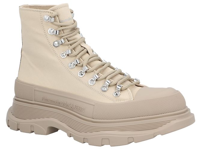 Stivali Tread Slick 'Beige' di Alexander McQueen Marrone - vista 5