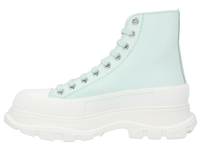 Tread Slick Stiefel 'Hellgrüner Graffiti' von Alexander McQueen - Ansicht 2