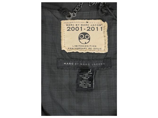 Chaqueta de campo con capucha edición limitada Marc Jacobs 2001-2011 con bolsillos en algodón negro - vista 10