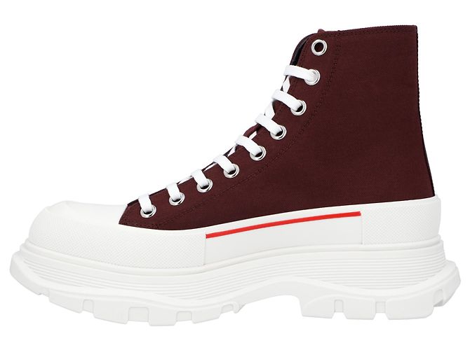 Alexander McQueen Tread Slick Stiefel 'Burgunder Weiß' Rot - Ansicht 2