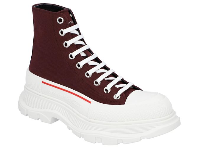 Alexander McQueen Tread Slick Stiefel 'Burgunder Weiß' Rot - Ansicht 5