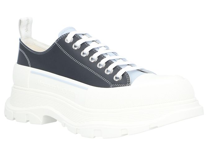 Sneaker Tread Alexander McQueen 'Blu Navy Grigio' - vista 5