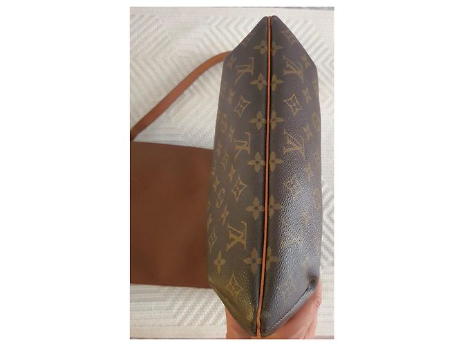 Borsa a spalla Louis Vuitton Salsa Monogram Canvas GM Marrone Cammello - vista 10