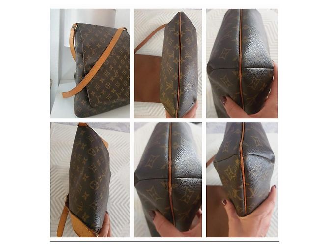 Borsa a spalla Louis Vuitton Salsa Monogram Canvas GM Marrone Cammello - vista 12