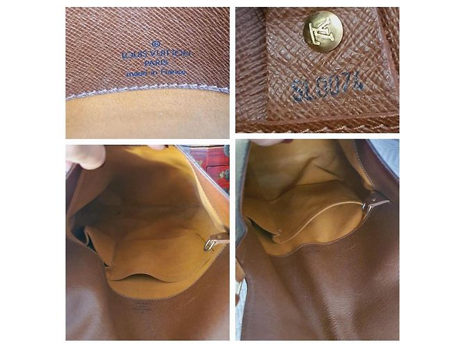Borsa a spalla Louis Vuitton Salsa Monogram Canvas GM Marrone Cammello - vista 13