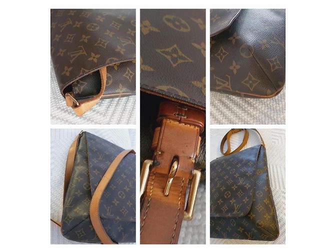 Borsa a spalla Louis Vuitton Salsa Monogram Canvas GM Marrone Cammello - vista 14