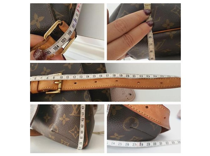 Borsa a spalla Louis Vuitton Salsa Monogram Canvas GM Marrone Cammello - vista 15