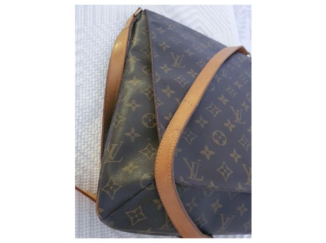 Borsa a spalla Louis Vuitton Salsa Monogram Canvas GM Marrone Cammello - vista 19