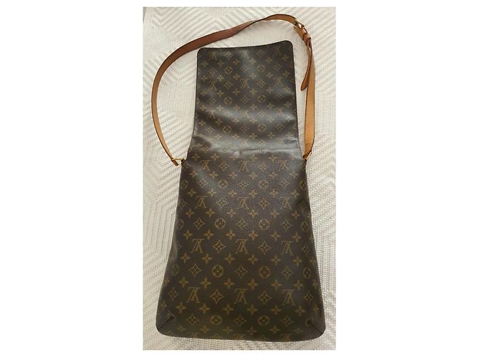 Borsa a spalla Louis Vuitton Salsa Monogram Canvas GM Marrone Cammello - vista 3