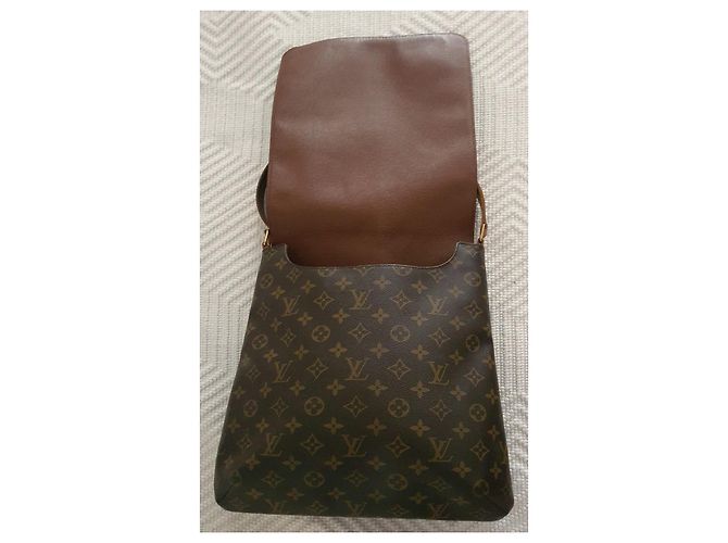 Borsa a spalla Louis Vuitton Salsa Monogram Canvas GM Marrone Cammello - vista 4