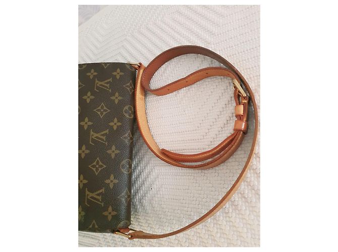 Borsa a spalla Louis Vuitton Salsa Monogram Canvas GM Marrone Cammello - vista 5