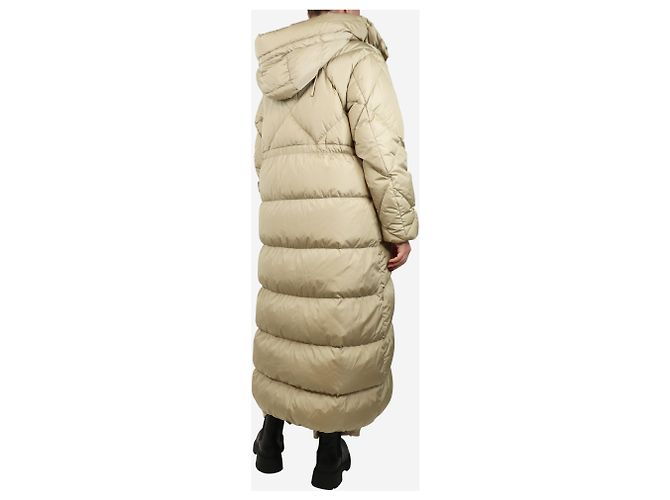 Weekend Max Mara Neutral hooded puffer coat - size UK 12 - view 2