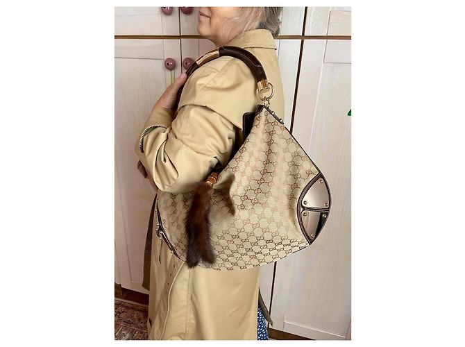 Borsa Indy in visone monogramma Gucci edizione limitata Marrone - vista 6
