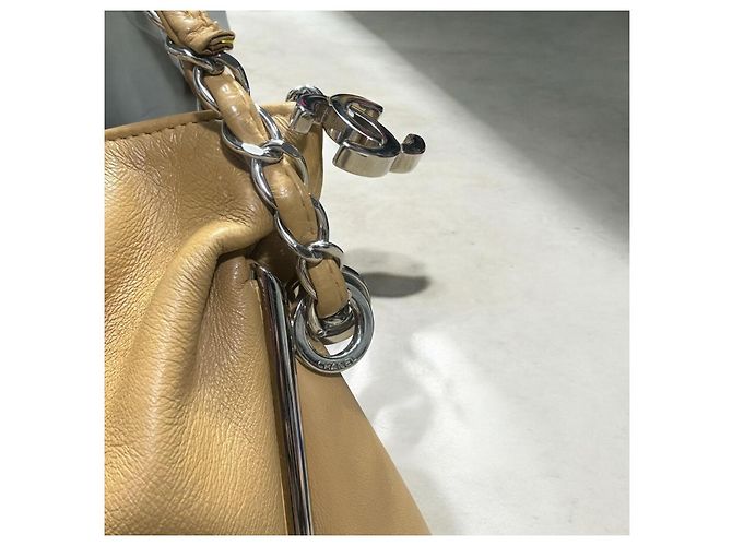 Vintage CHANEL Soft Hobo Bag Caramel Silver hardware - view 13