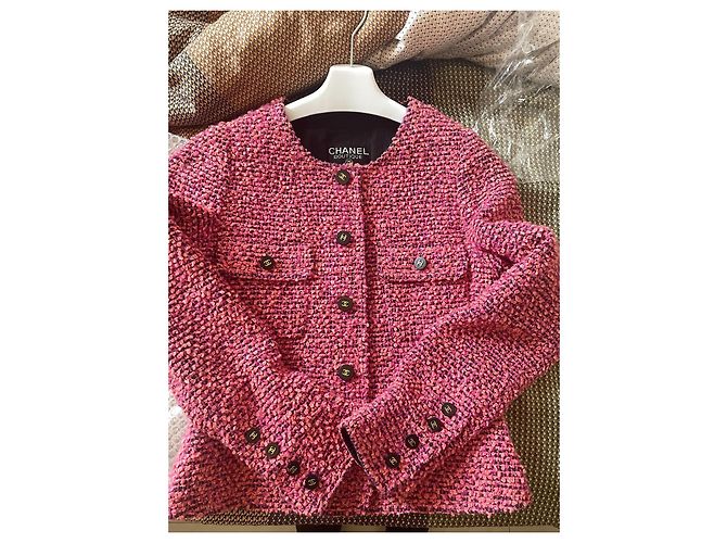 Cambon Chanel Colección de pasarela de 1994 Chaqueta Rosa 40 - vista 10