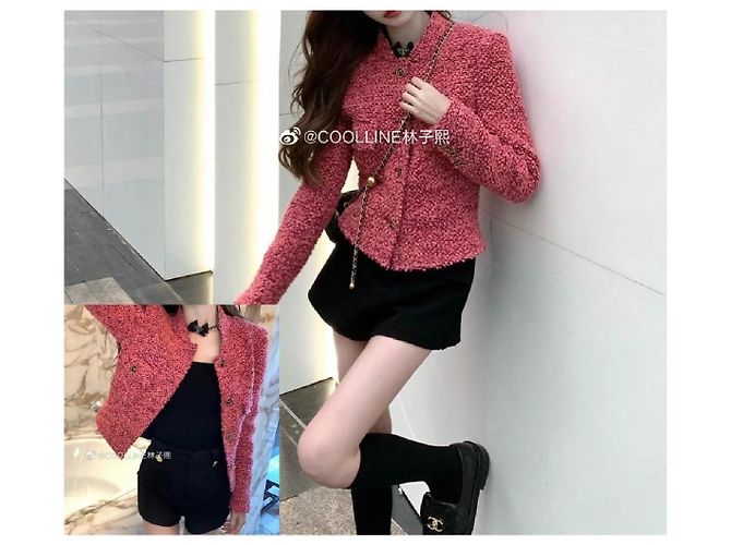 Cambon Chanel Colección de pasarela de 1994 Chaqueta Rosa 40 - vista 6