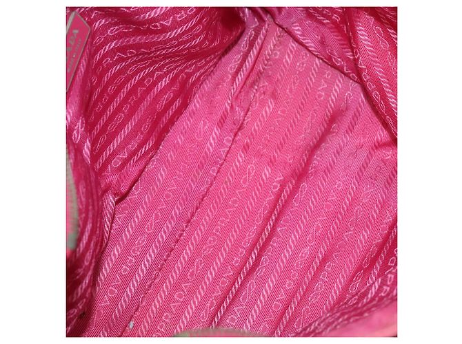 PRADA Borsa a mano in nylon rosa Auth bs18106 - vista 10