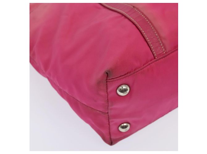 PRADA Borsa a mano in nylon rosa Auth bs18106 - vista 14