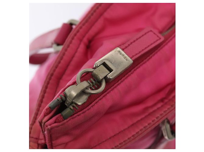 PRADA Borsa a mano in nylon rosa Auth bs18106 - vista 18