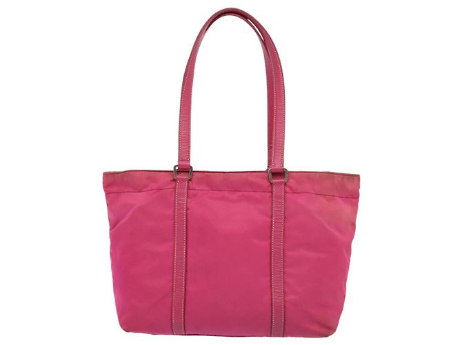 PRADA Borsa a mano in nylon rosa Auth bs18106 - vista 2