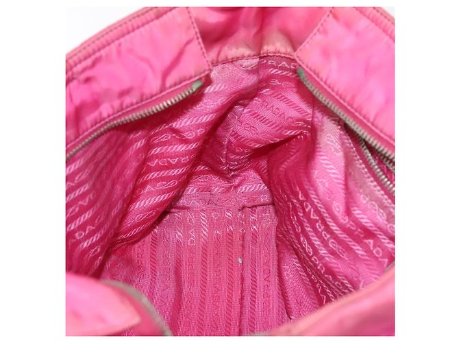 PRADA Borsa a mano in nylon rosa Auth bs18106 - vista 21