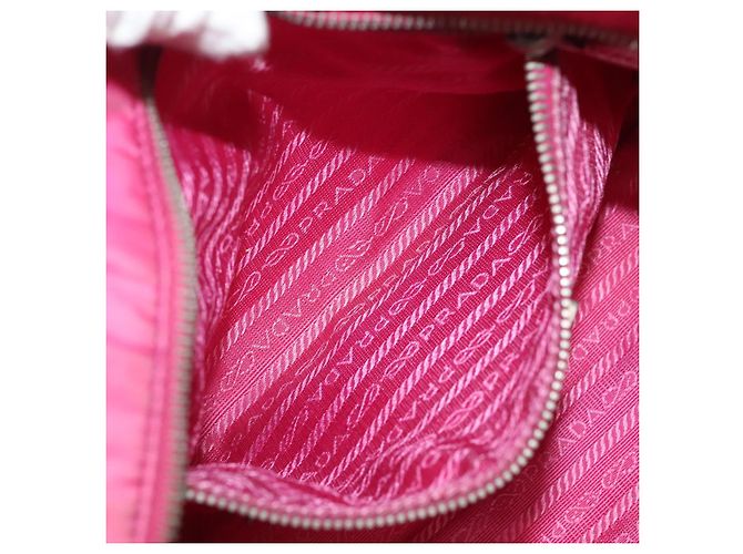 PRADA Borsa a mano in nylon rosa Auth bs18106 - vista 22