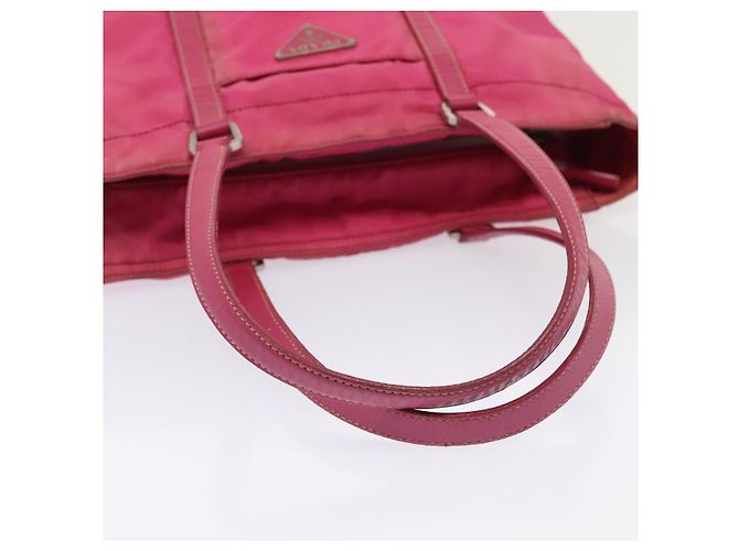 PRADA Borsa a mano in nylon rosa Auth bs18106 - vista 7